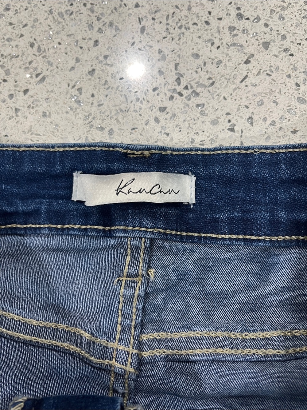 Kancan Frayed Hem Denim Shorts - Picture 3 of 4